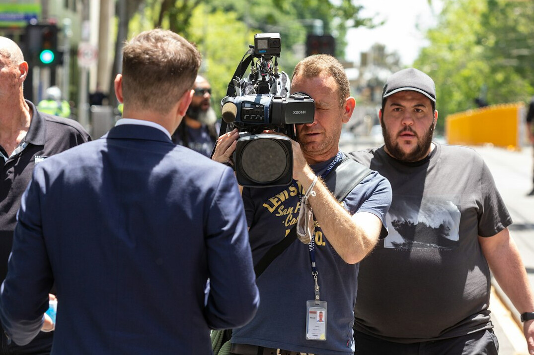 security team reviewing footage
