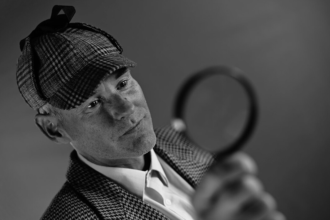 detective reviewing evidence