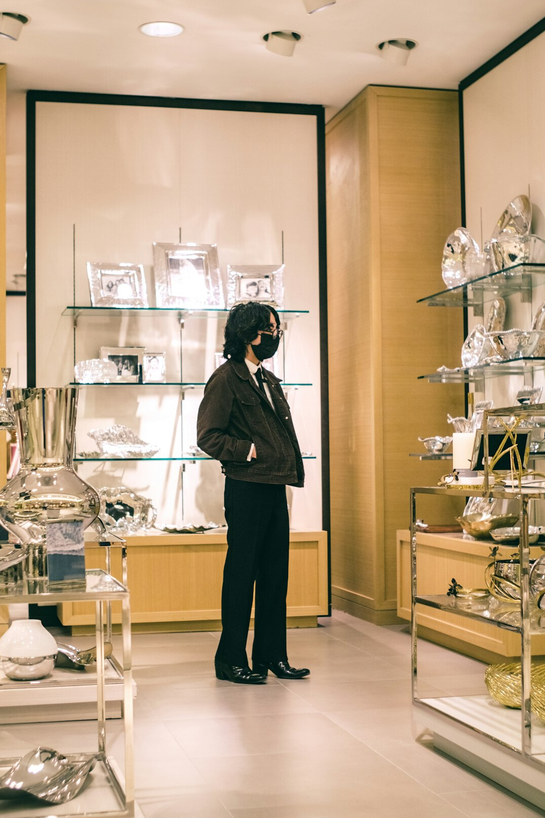 store detective watching customers